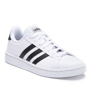 white adidas cloud foam shoes
